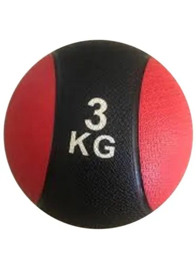 Rubber Medicine Ball - Multi Color 3 kg, Ball for Rehabilitation and Fitness - Image 2